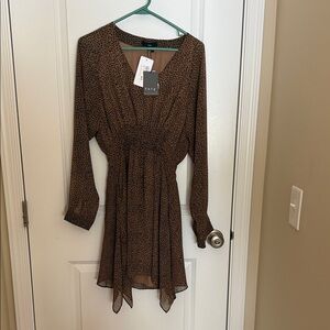 Fate Leopard Print Brown Dress